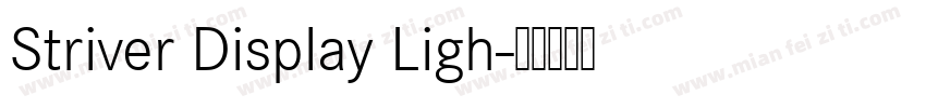 Striver Display Ligh字体转换